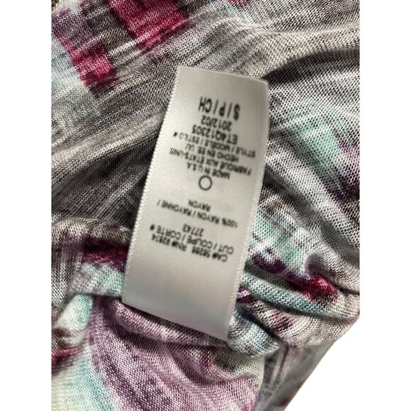 Small Ella Moss Cold Shoulder Flutter Sleeve Patterened Womens Top - Picture 13 of 13